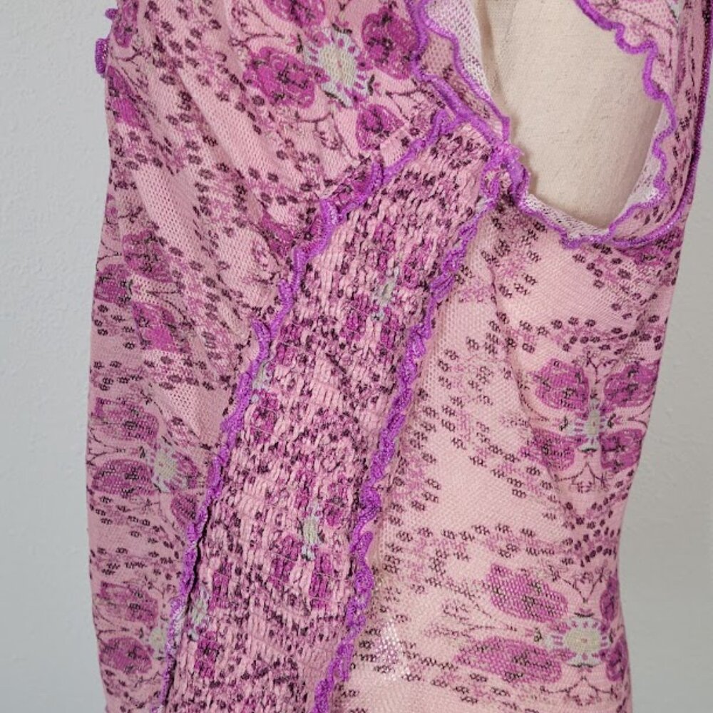 FREE PEOPLE Oh my baby tee top Sz L NEW - Picture 4 of 9